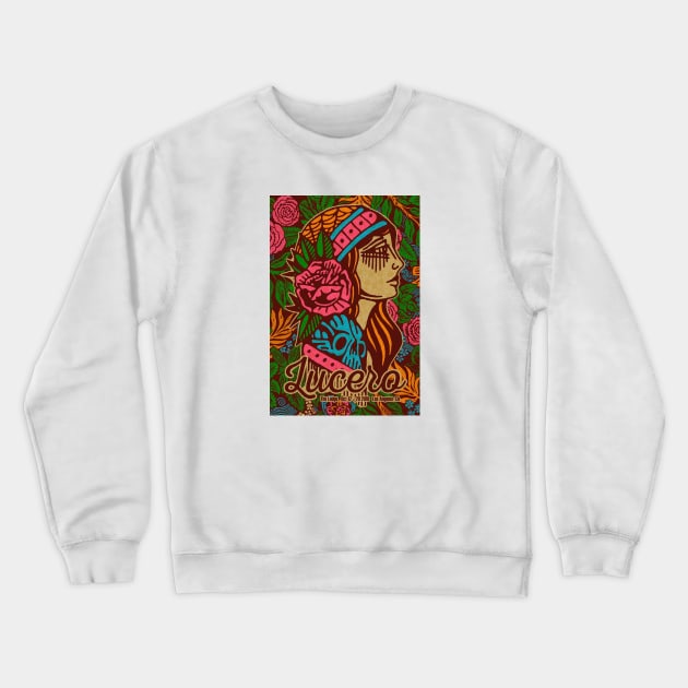 Lucero Band Poster Aboriginal Style Crewneck Sweatshirt by tinastore